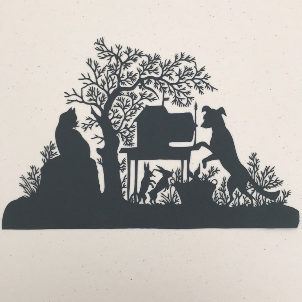 🔥ON SALE🔥Animal Concert💖 Handmade PaperCut Silhouette Scherenschn…